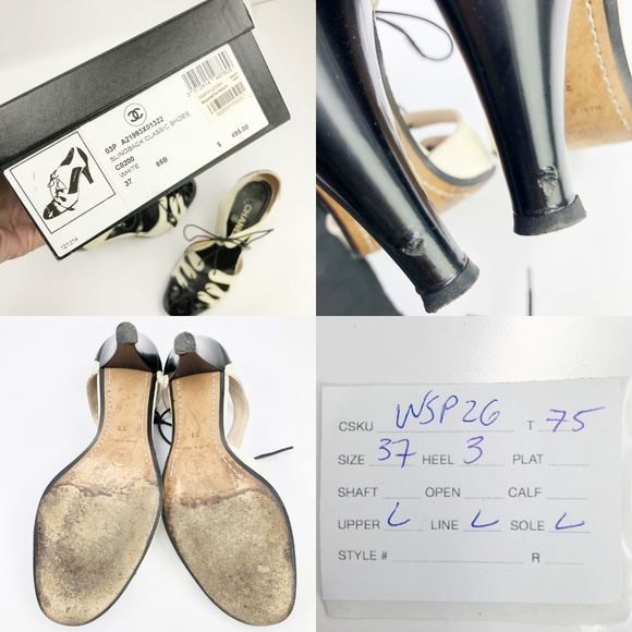 SOLD Chanel Caged Spectator Ankle Wrap Shoes Pump - Picture 8 of 8